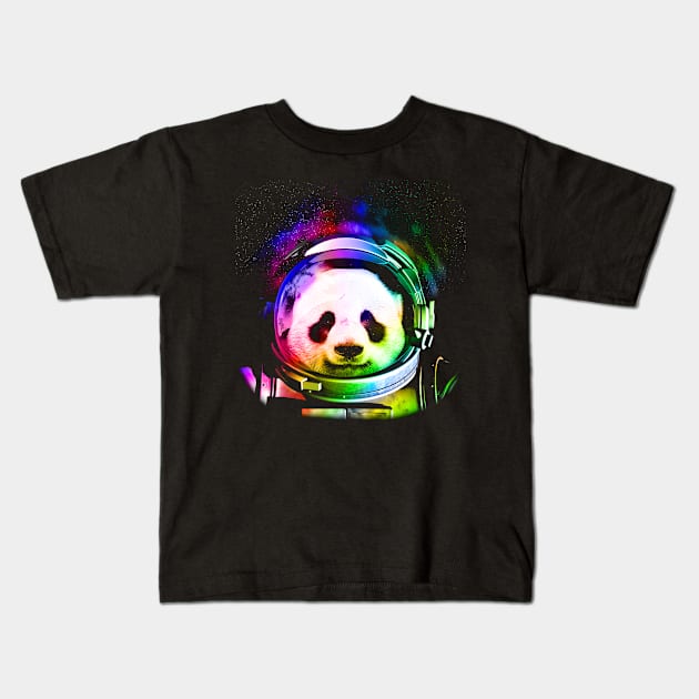 Cosmos Panda Kids T-Shirt by clingcling